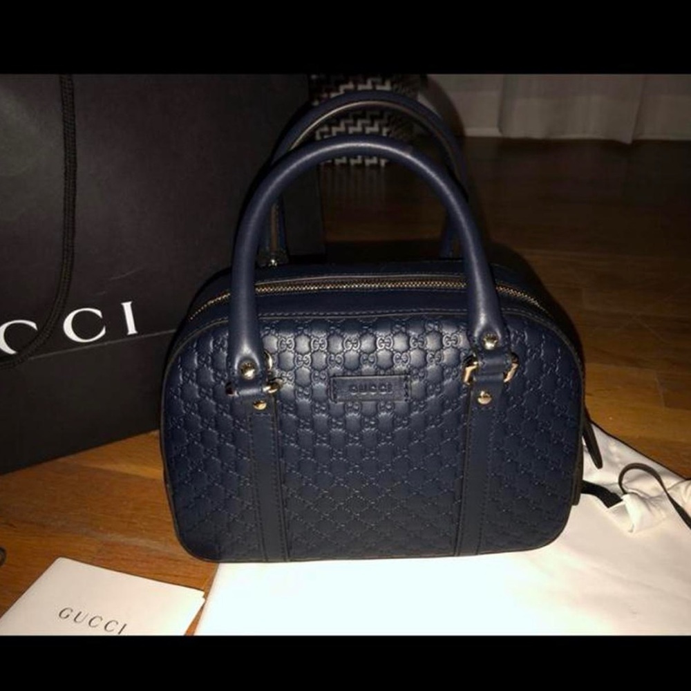 Microguccisma navy bag